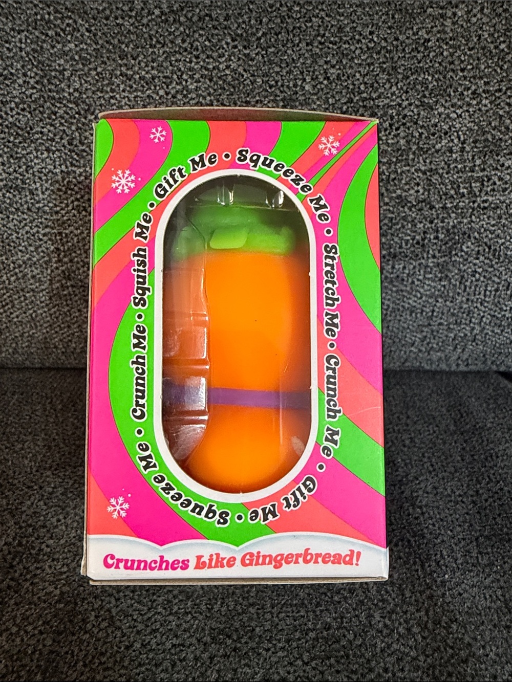 NeeDoh Squishmas ULTRA RARE Ginger Glowman-Orange Glow-in-the-Dark Squishy. - Picture 2 of 7